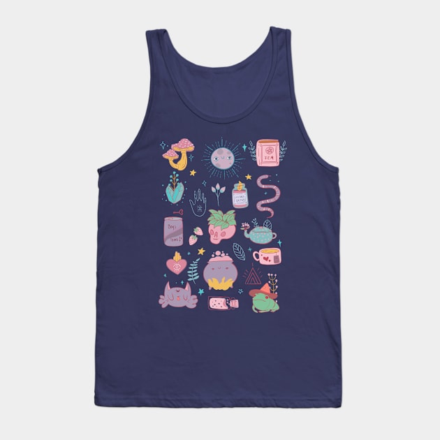 Pink witch Tank Top by Little Miss Arkham